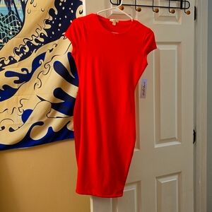 Bright orange summer dress